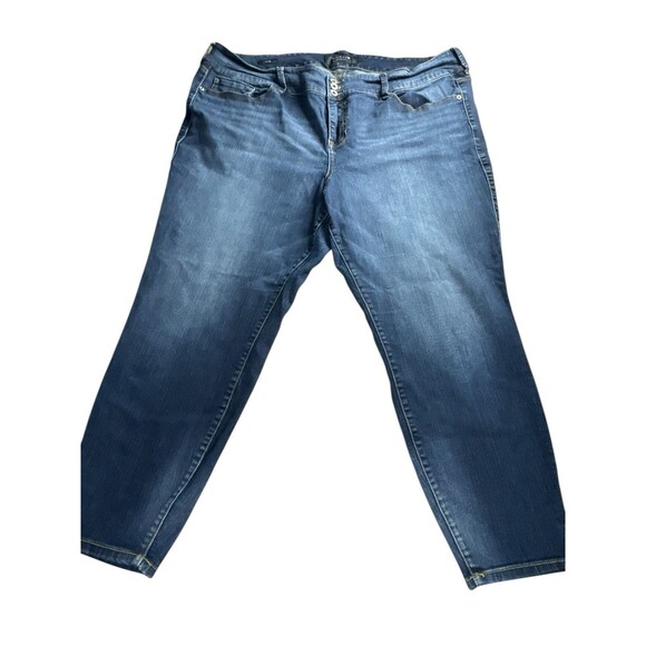 Torrid Premium Dark Wash Jegging Skinny Ankle Cropped Jeans 26R Plus Size Denim - Picture 1 of 11